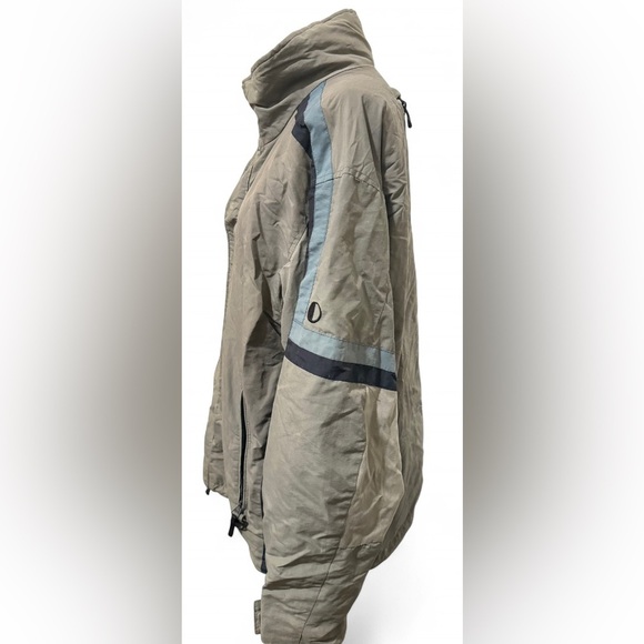 Pacific Trail Black Dot Navy Green Heavy Duty Coat Velcro and Zipper Size Medium - Picture 4 of 5